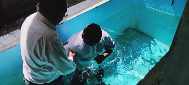 Baptism by immersion