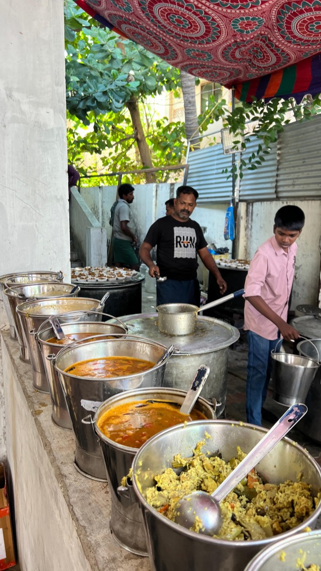 Food prepared for the feeding programme