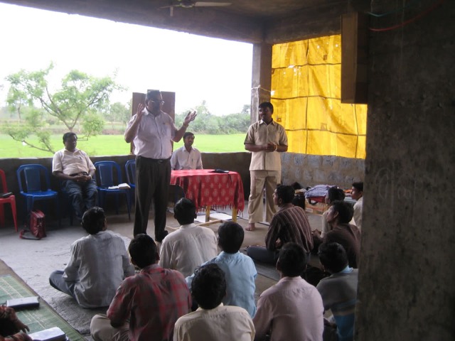 Teaching at an outreach gathering